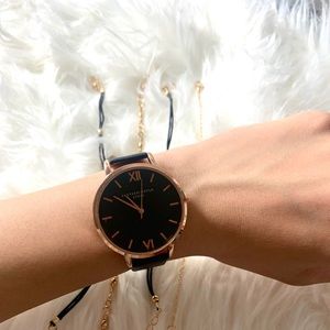 Black Leather Watch